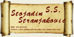Stojadin Stranjaković vizit kartica